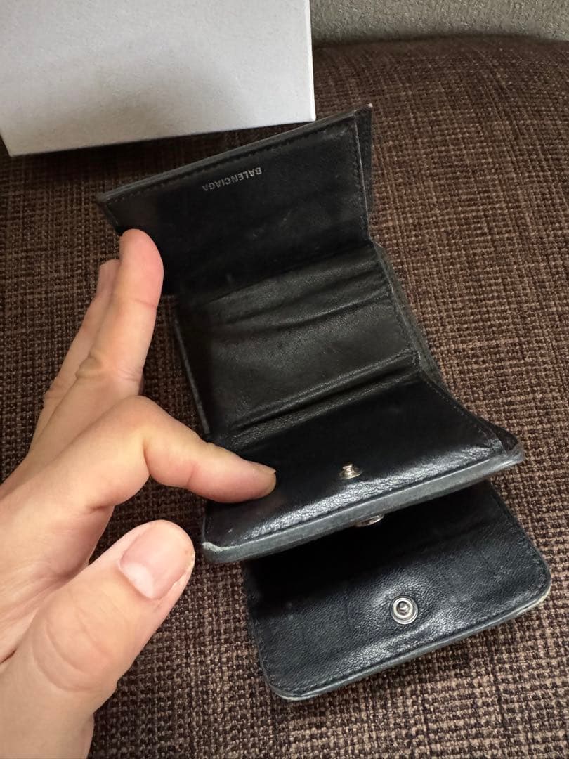 希少❗️バレンシアガ クロコ　ミニ財布