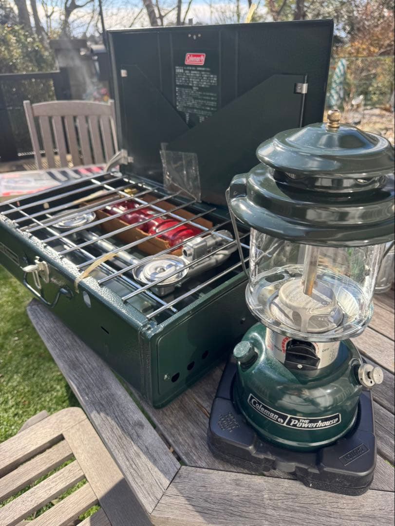 コンロ未使用 Coleman ツーバーナーコンロ　ランタン89年製 セット
