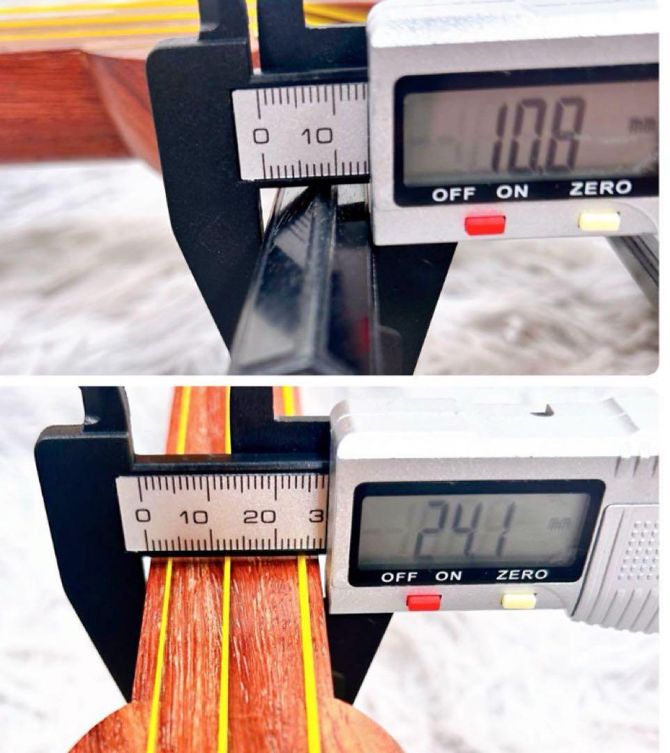 希少】民謡三味線　細棹　花梨　正寸　3分割 丸打胴　皮やぶれなし　本皮