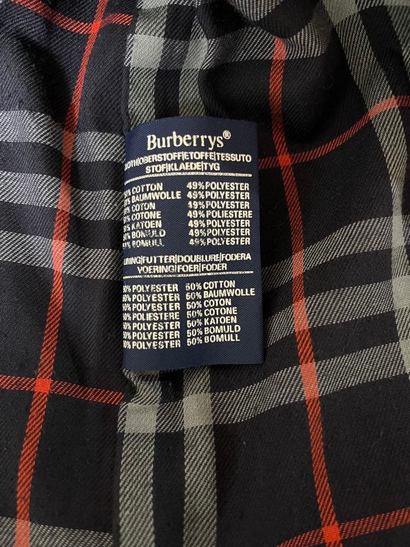 ネイビー トレンチコート チェック裏地