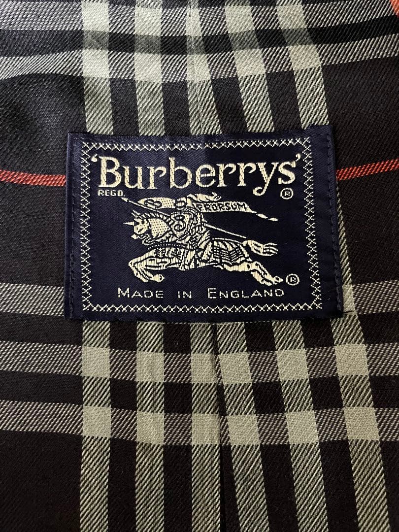 ネイビー トレンチコート チェック裏地