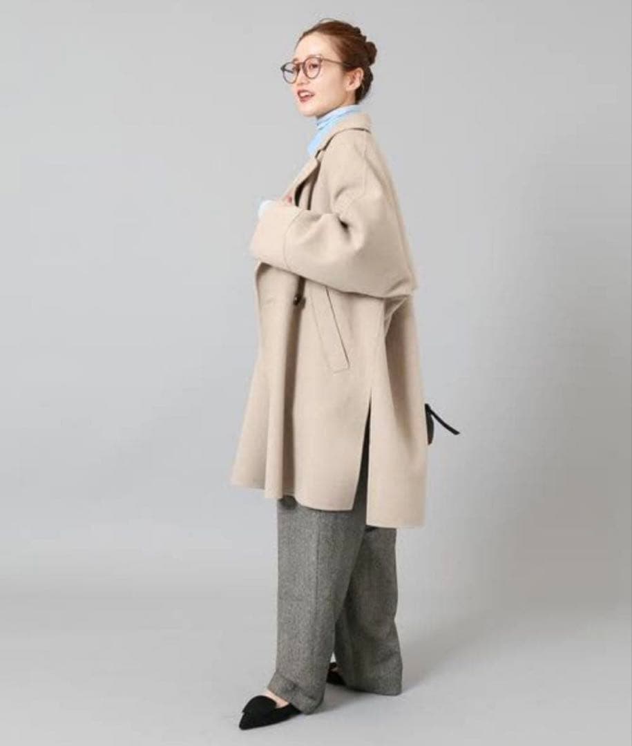 【IENA】 スーパー160ダブルフェイス オーバーコート　38