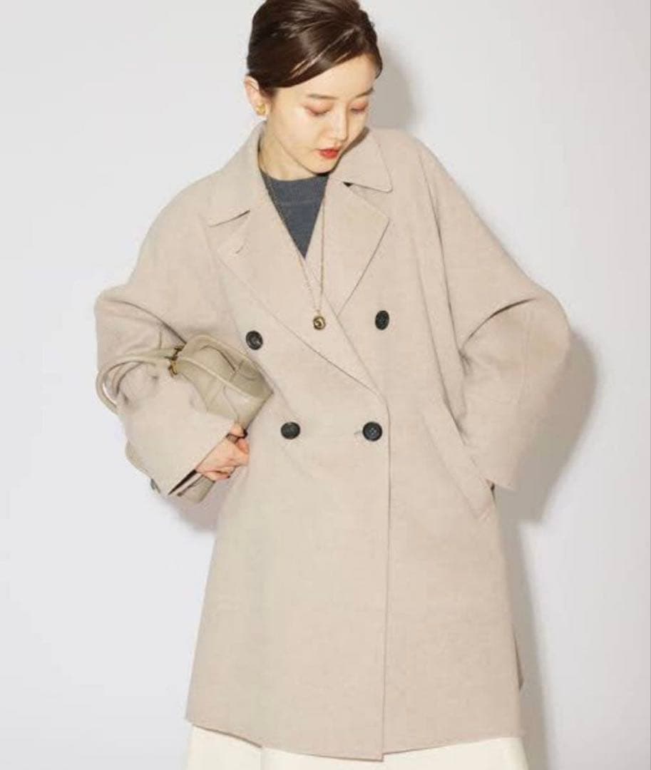 【IENA】 スーパー160ダブルフェイス オーバーコート　38