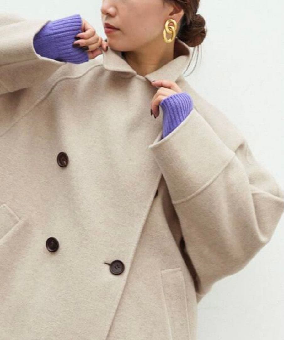 【IENA】 スーパー160ダブルフェイス オーバーコート　38