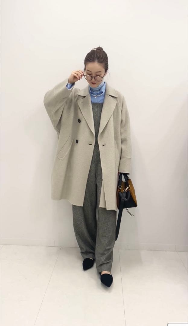 【IENA】 スーパー160ダブルフェイス オーバーコート　38