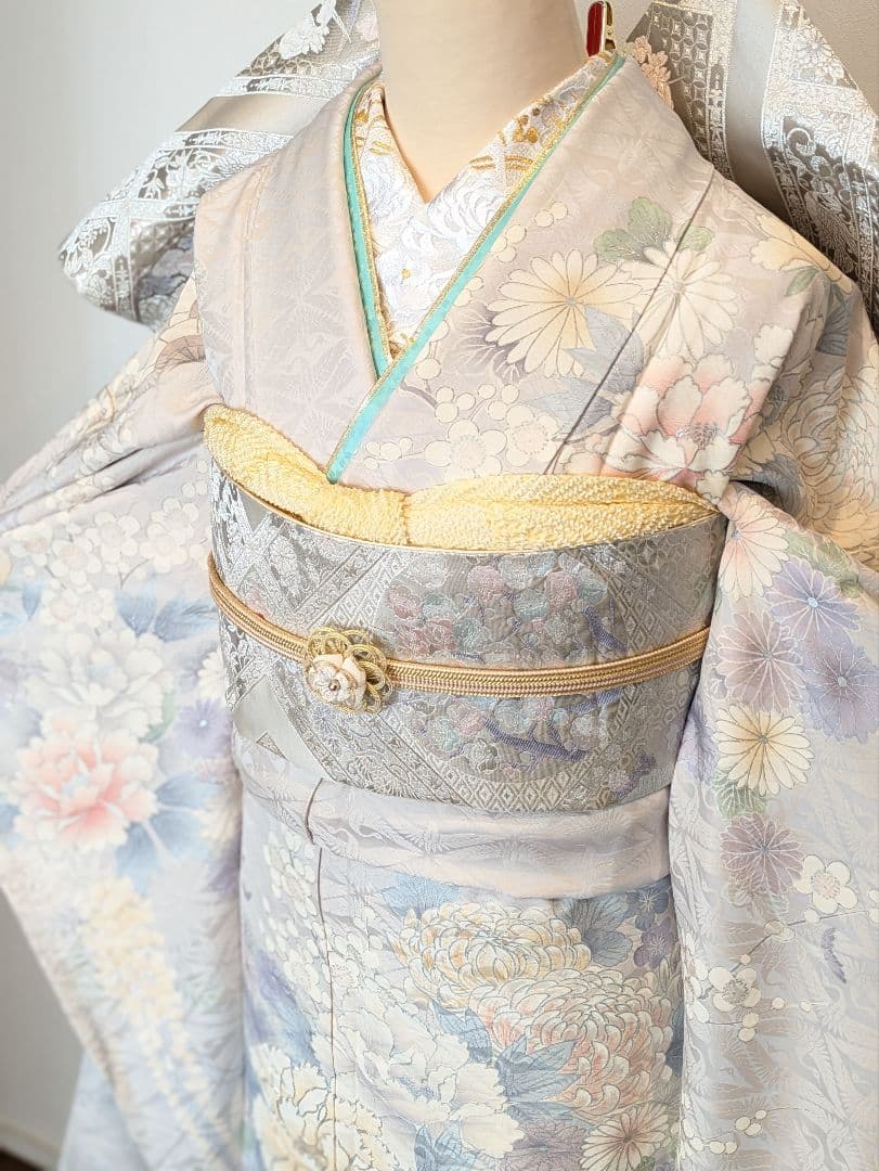 振袖フルセット 身丈162.5裄65 豪華振袖 薄紫 銀彩 正絹 逸品 成人式