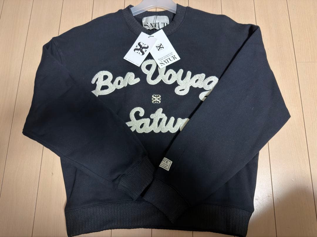 SATUR セター スウェット・トレーナー S ブラック 新品未使用