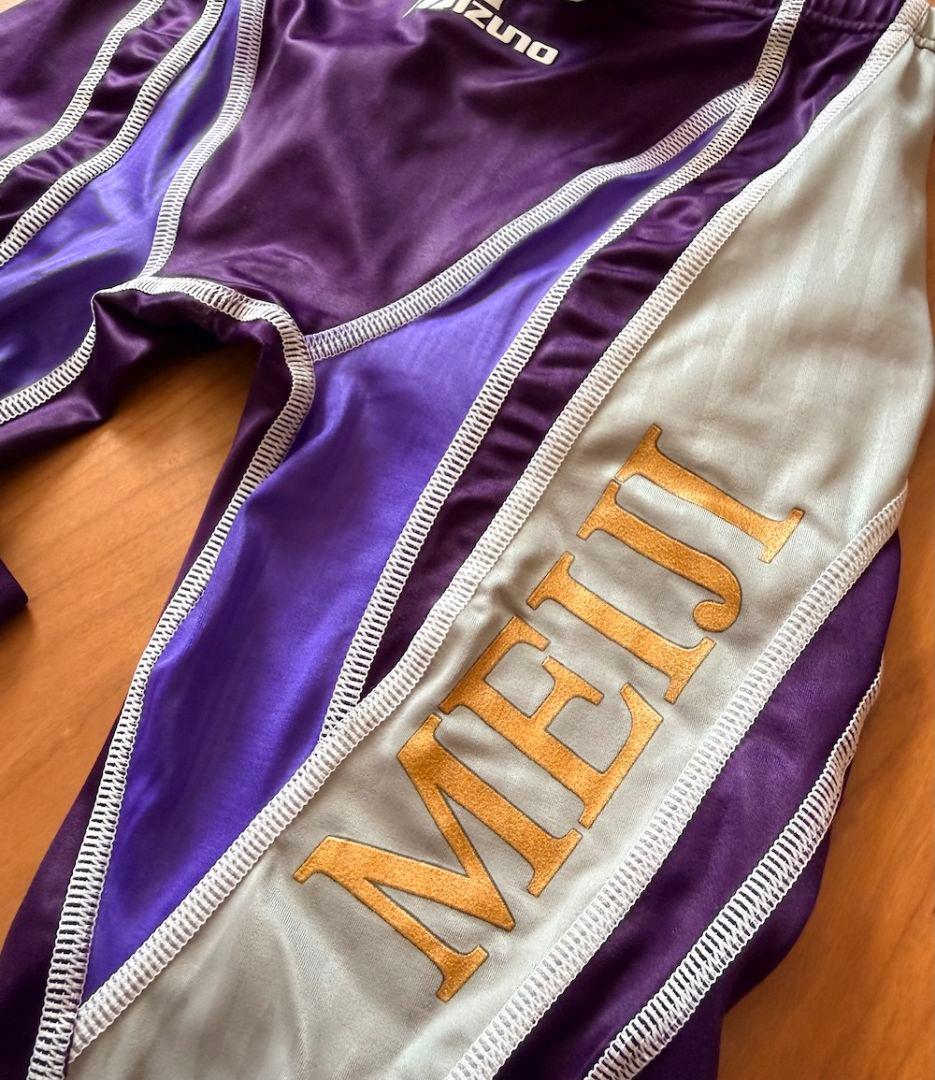 【新品激レア】明治大学　アクセルスーツ　ウォータージーン　ロングスパッツ 競パン