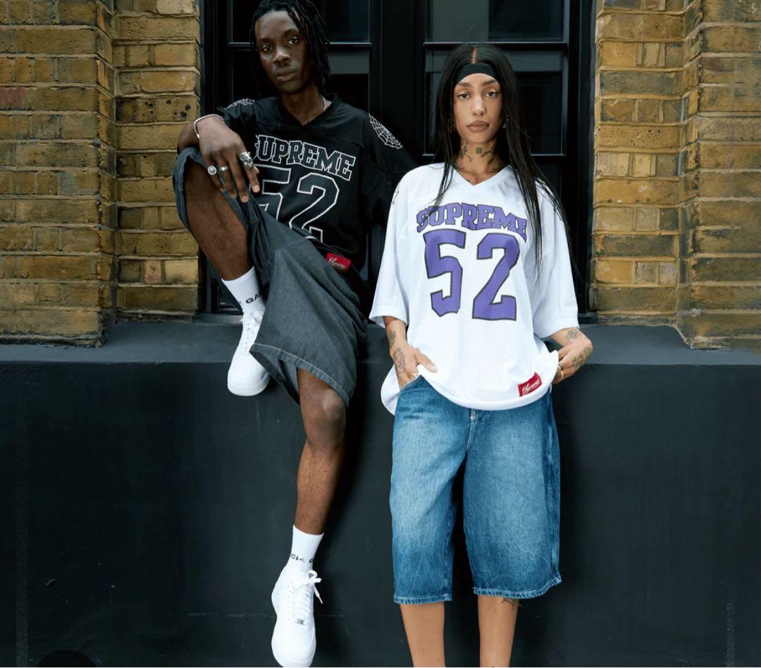 美品Supreme Spiderweb Football Jersey