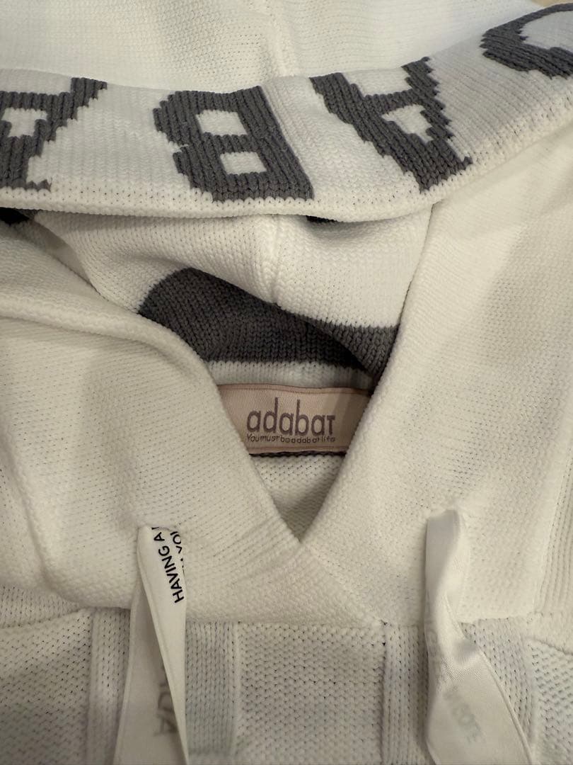 adabat アダバット 白 ボーダー パーカー ♡