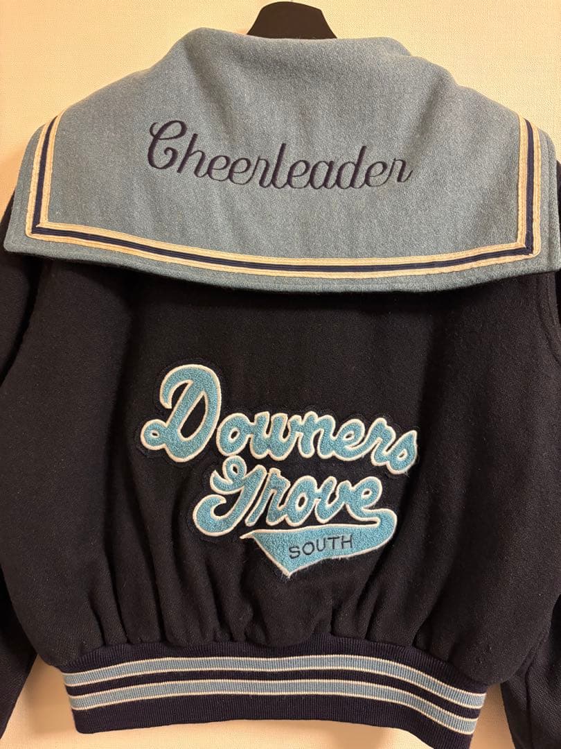 80s USA チアリーダー　ウール　スタジャン　セーラー　刺繍　ビンテージ