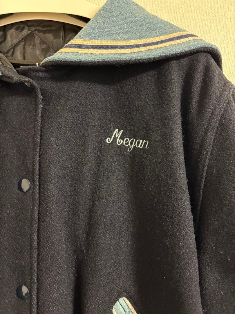 80s USA チアリーダー　ウール　スタジャン　セーラー　刺繍　ビンテージ