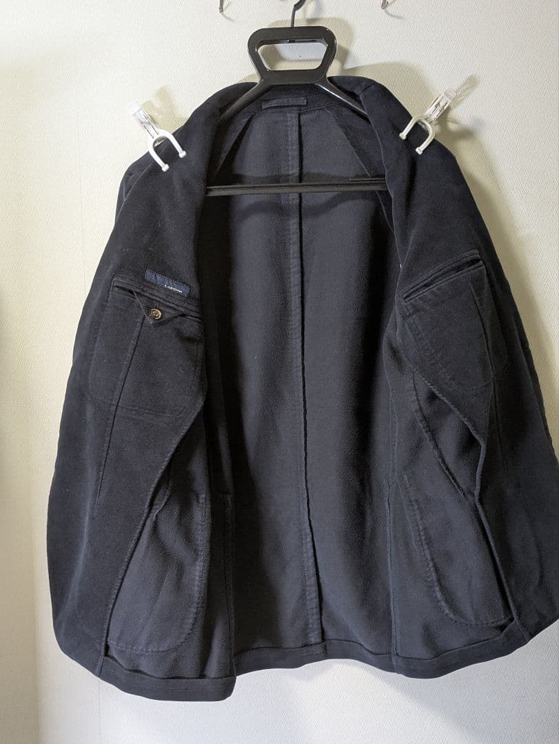 ラルディーニ テーラードジャケット 46 モールスキン 本切羽 ネイビー