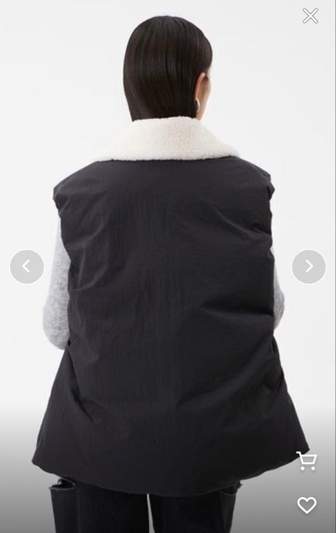 新品 Mila Owen ボア衿リサイクルダウンベスト 黒