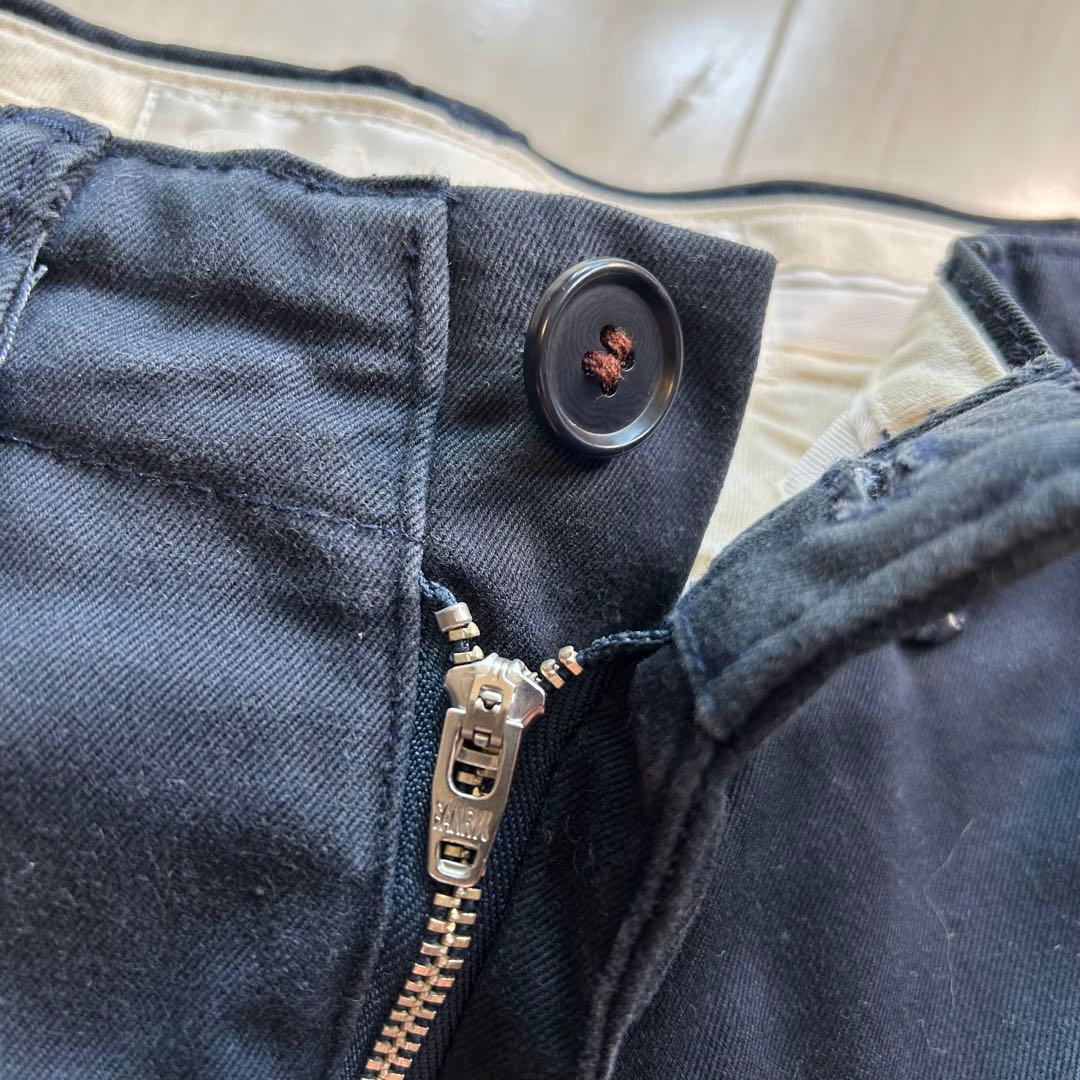 GANRYU ガンリュウ サルエルパンツ チノパン ネイビーL コムデギャルソン