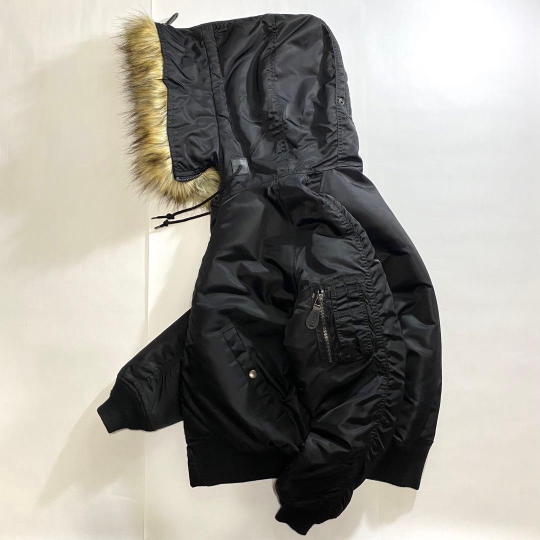 AVIREX アヴィレックス N2B N-2B フライトジャケット 黒 L 短丈