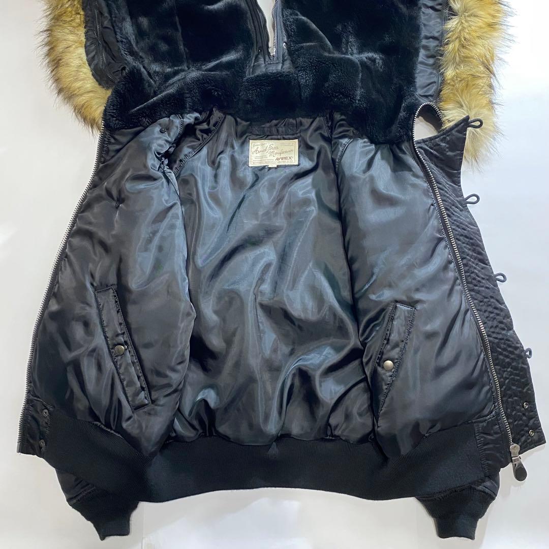 AVIREX アヴィレックス N2B N-2B フライトジャケット 黒 L 短丈