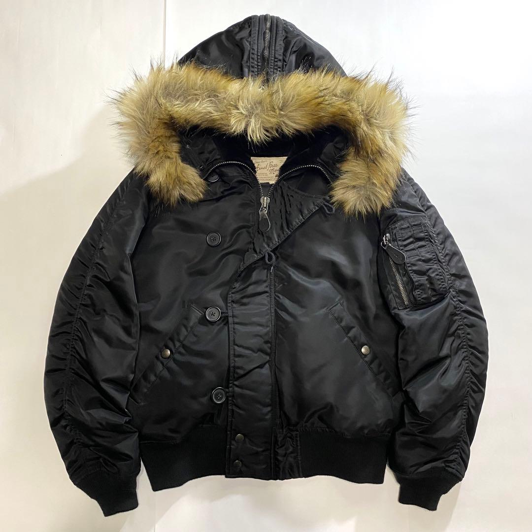 AVIREX アヴィレックス N2B N-2B フライトジャケット 黒 L 短丈