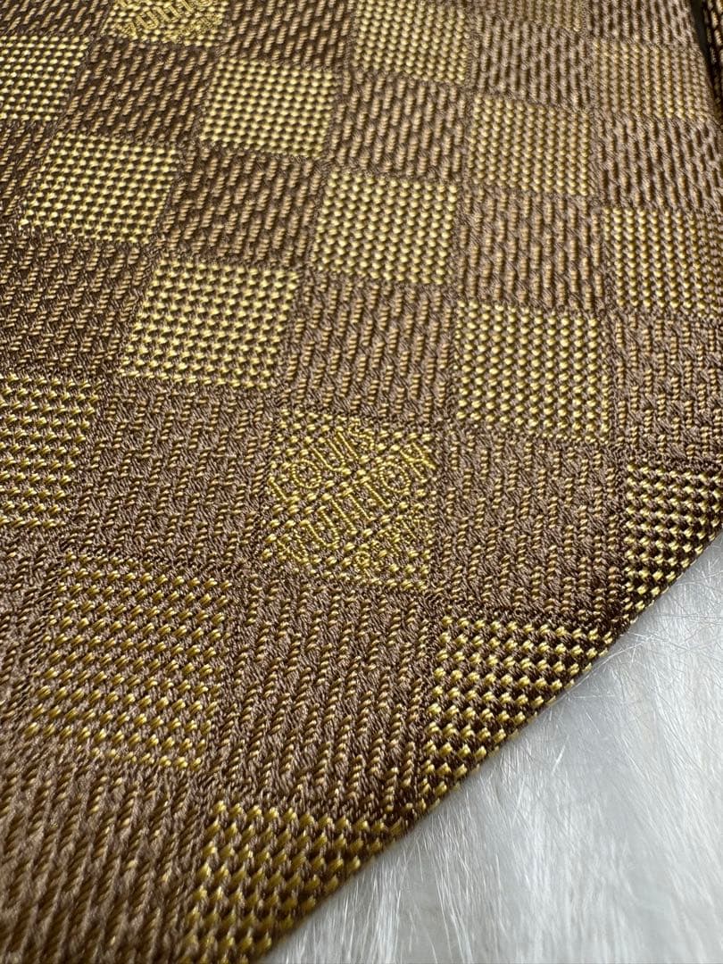 【限定特価】 美品 LOUIS VUITTON ルイヴィトン ネクタイ ダミエ