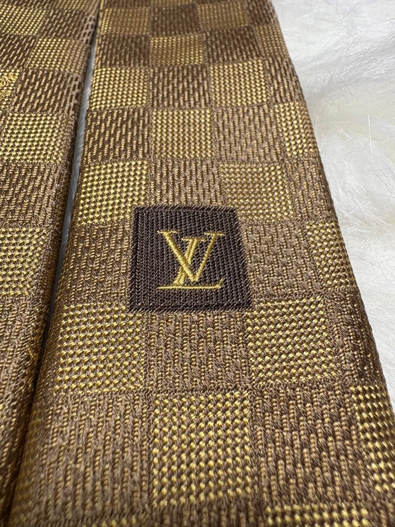 【限定特価】 美品 LOUIS VUITTON ルイヴィトン ネクタイ ダミエ