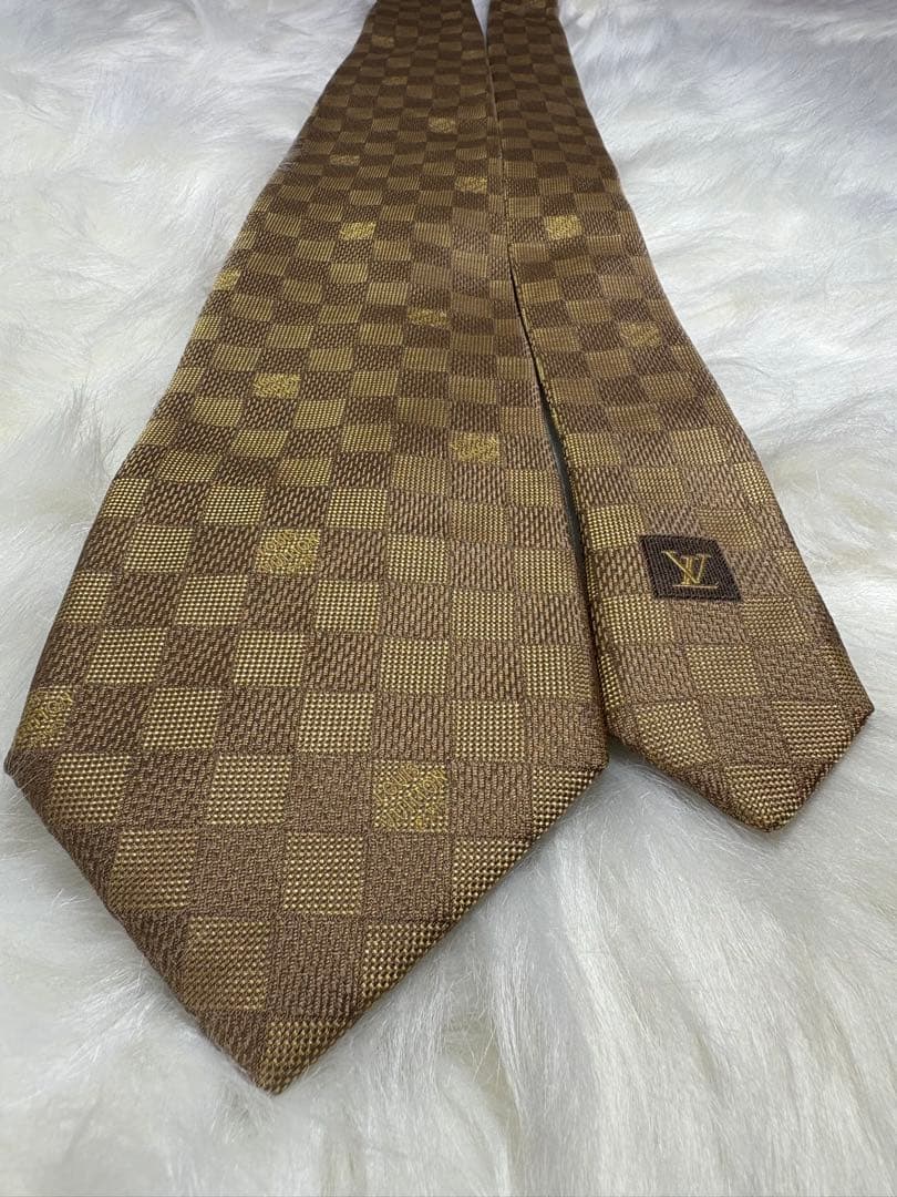 【限定特価】 美品 LOUIS VUITTON ルイヴィトン ネクタイ ダミエ
