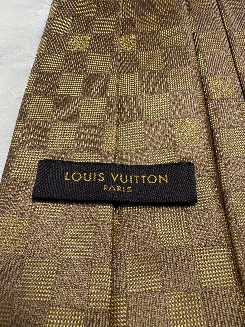 【限定特価】 美品 LOUIS VUITTON ルイヴィトン ネクタイ ダミエ
