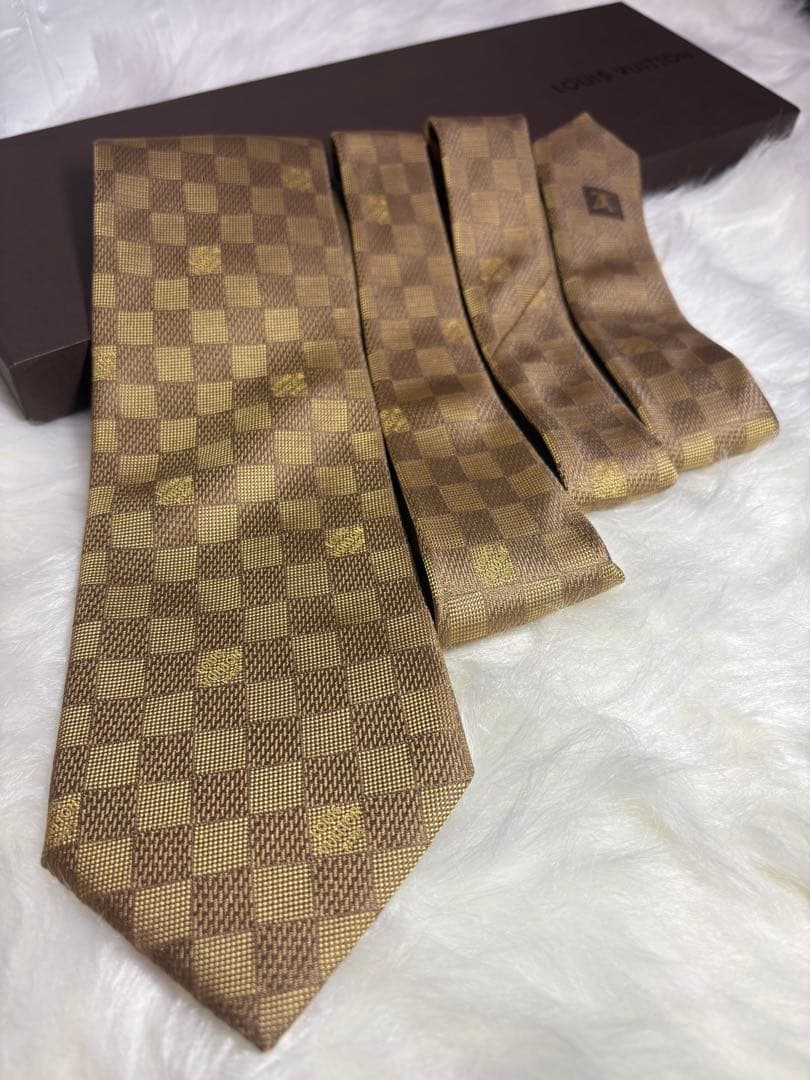 【限定特価】 美品 LOUIS VUITTON ルイヴィトン ネクタイ ダミエ