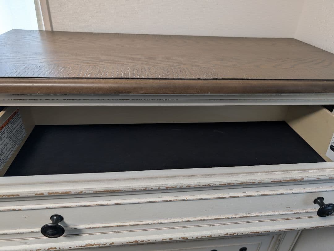 Ashley furniture ホワイト タンス 5段