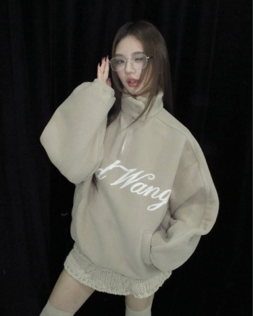 andwang アンドワン Fluffy fleece set beige