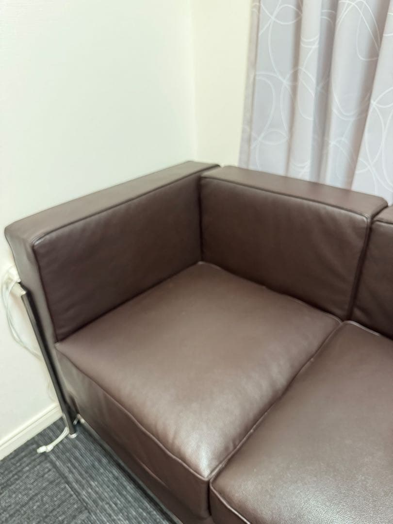 コルビジェ LC2 ダークブラウン 2人掛けソファ