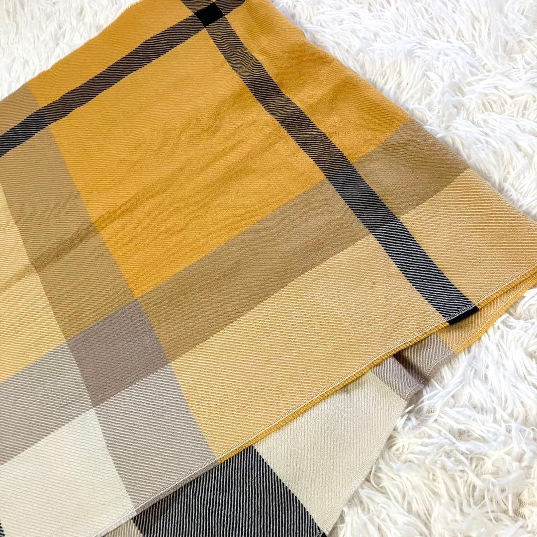 BURBERRY BLUE LABEL マフラー　ロゴ刺繍　ノバチェック