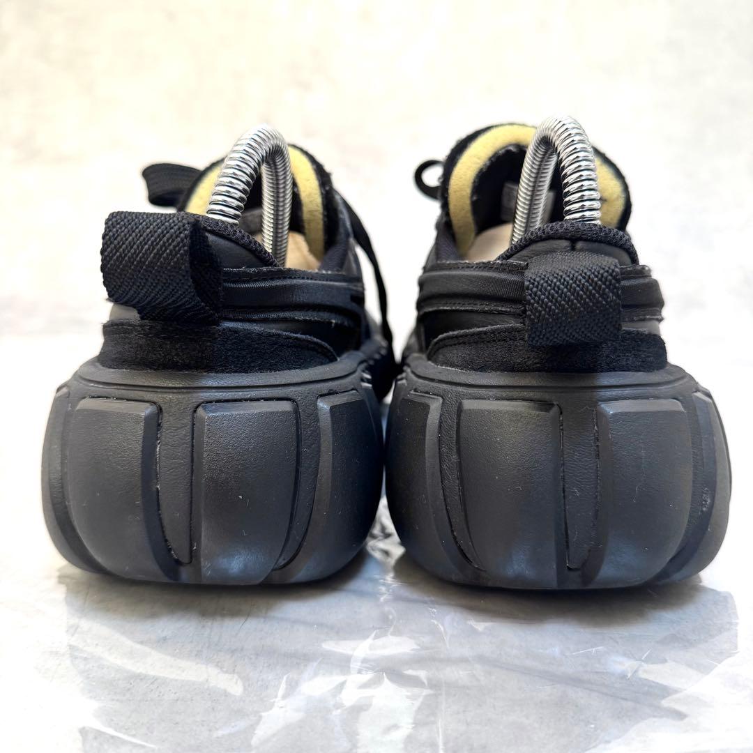 美品オニツカタイガー DENTIGRE LS 24.5 黒 オールブラック 厚底