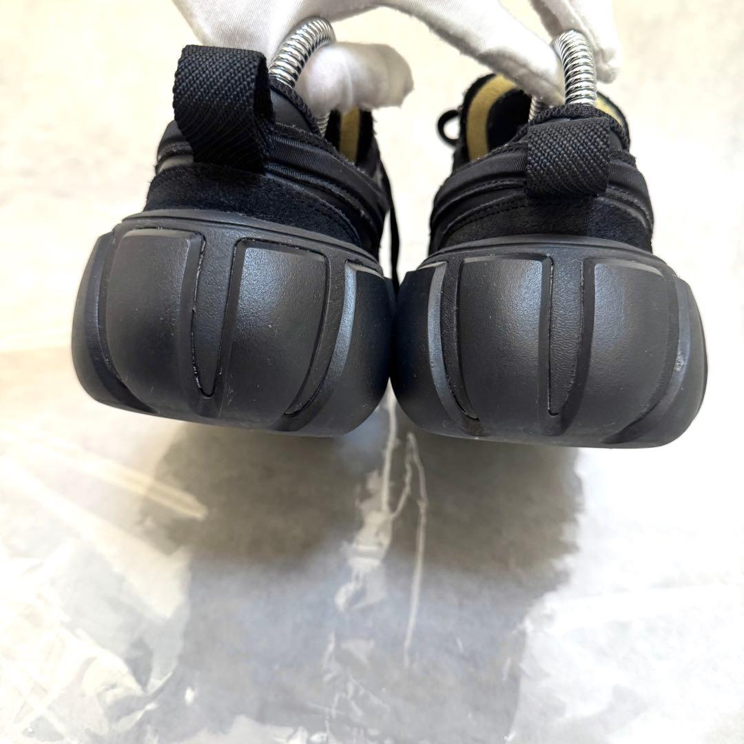 美品オニツカタイガー DENTIGRE LS 24.5 黒 オールブラック 厚底