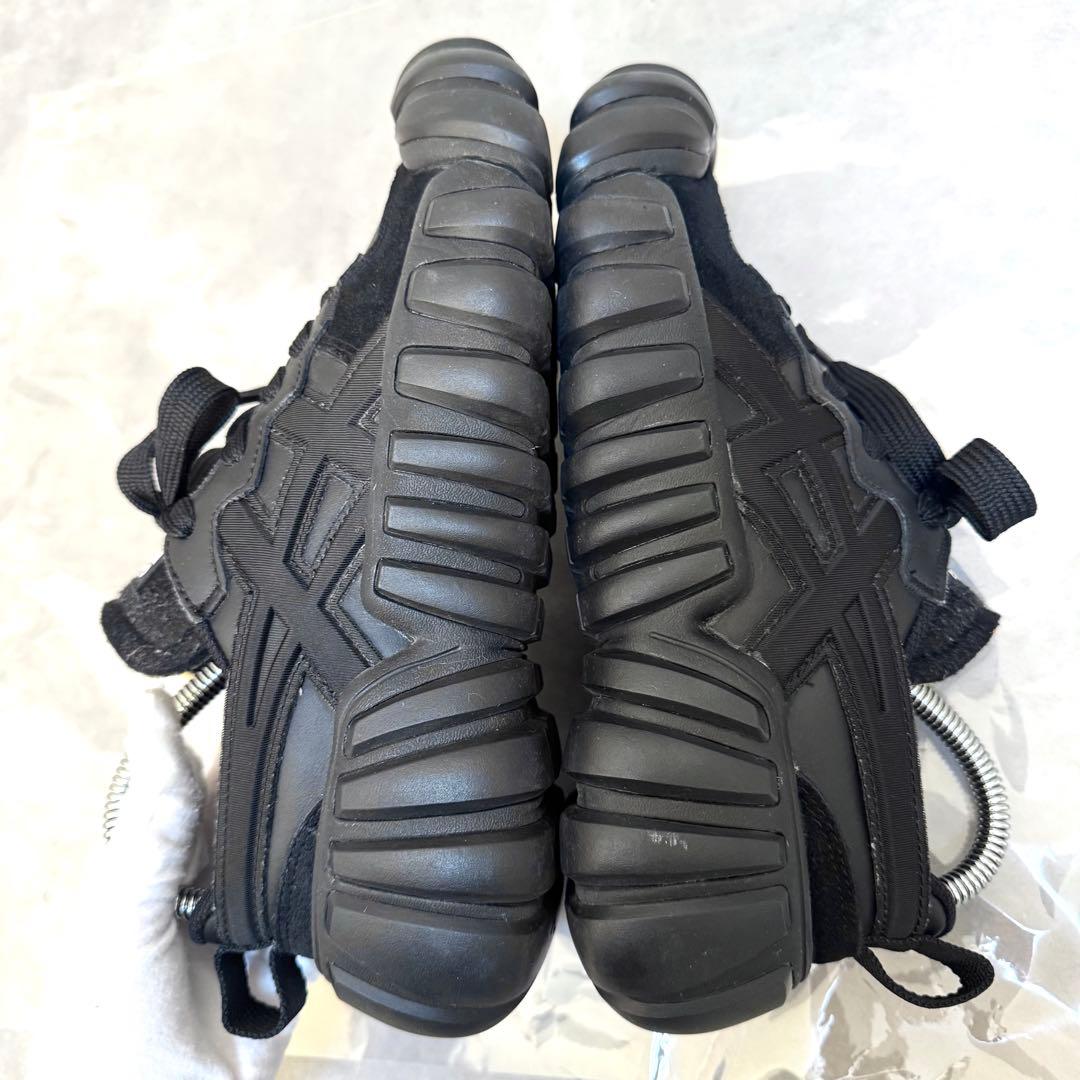 美品オニツカタイガー DENTIGRE LS 24.5 黒 オールブラック 厚底