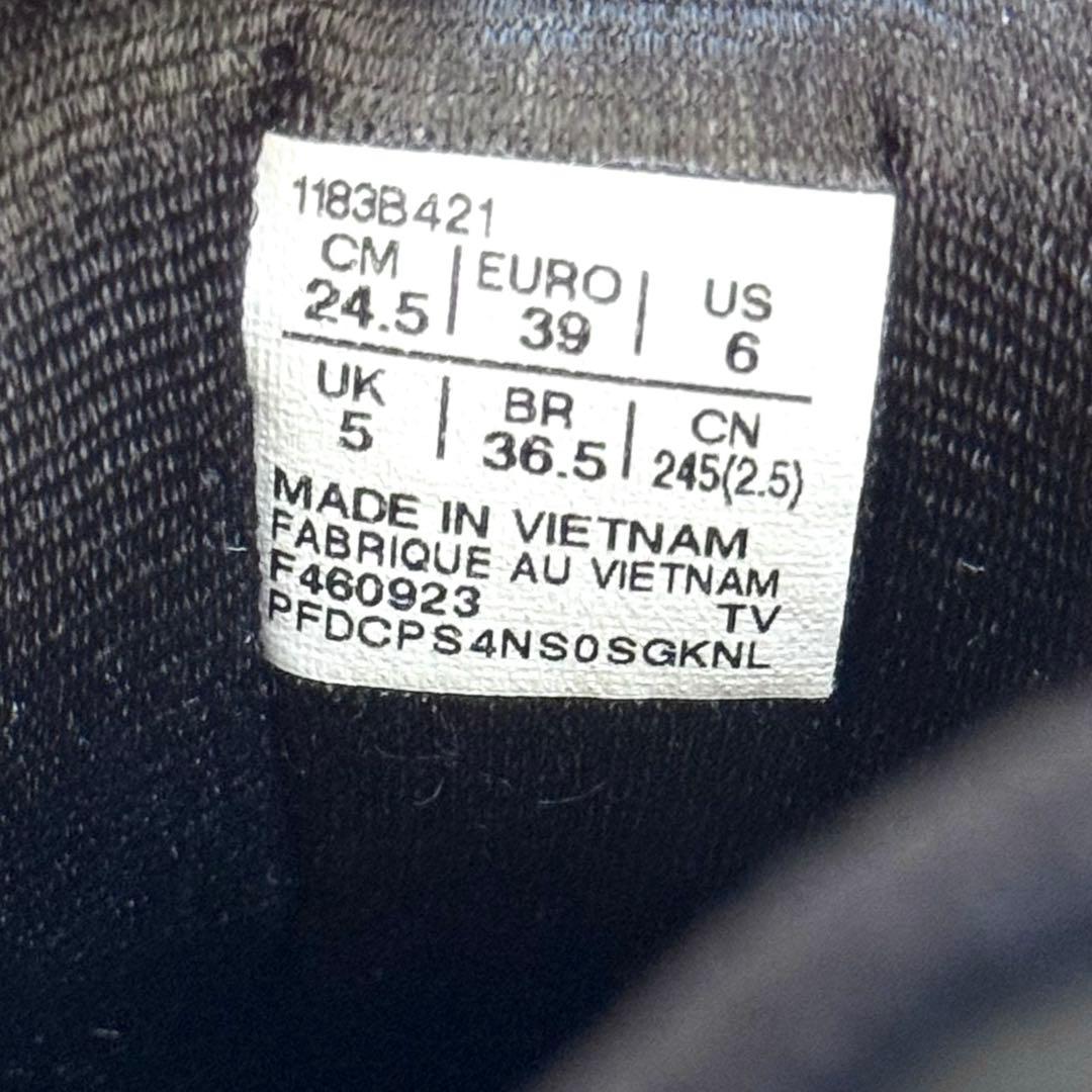 美品オニツカタイガー DENTIGRE LS 24.5 黒 オールブラック 厚底