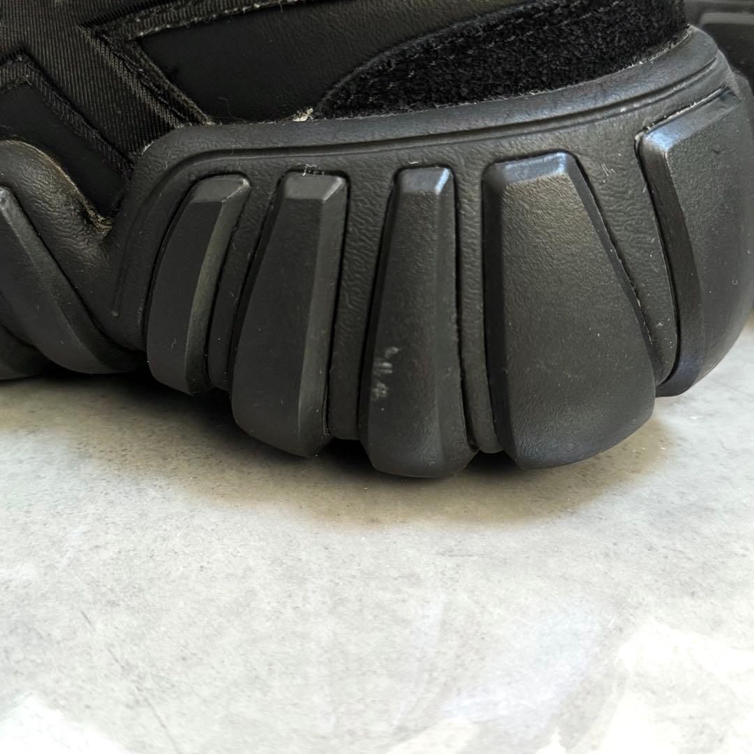 美品オニツカタイガー DENTIGRE LS 24.5 黒 オールブラック 厚底