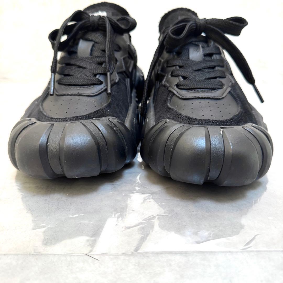 美品オニツカタイガー DENTIGRE LS 24.5 黒 オールブラック 厚底