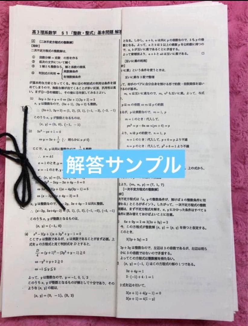 鉄緑会 数学 大阪校 単元別演習 高3理系数学 解答あり　SA/A帯クラス　鶴田