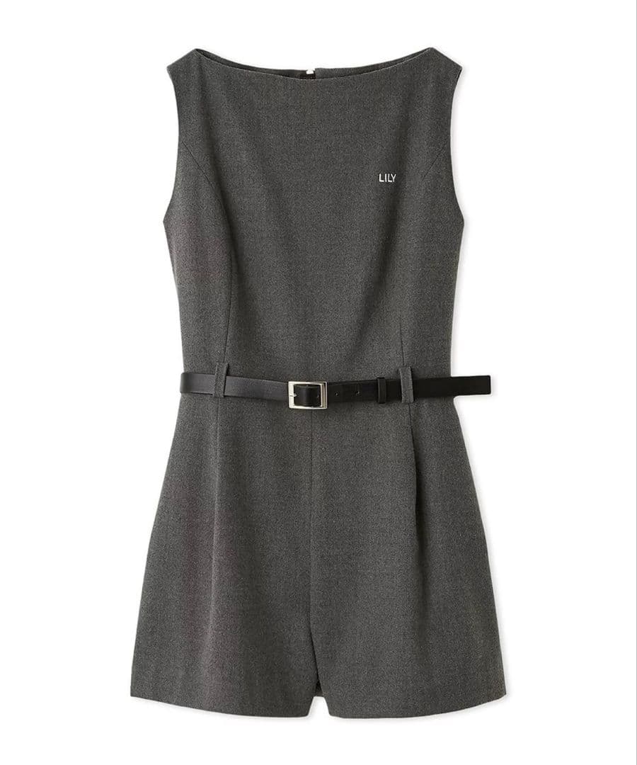 【極美品】ベルト付きミニロンパース