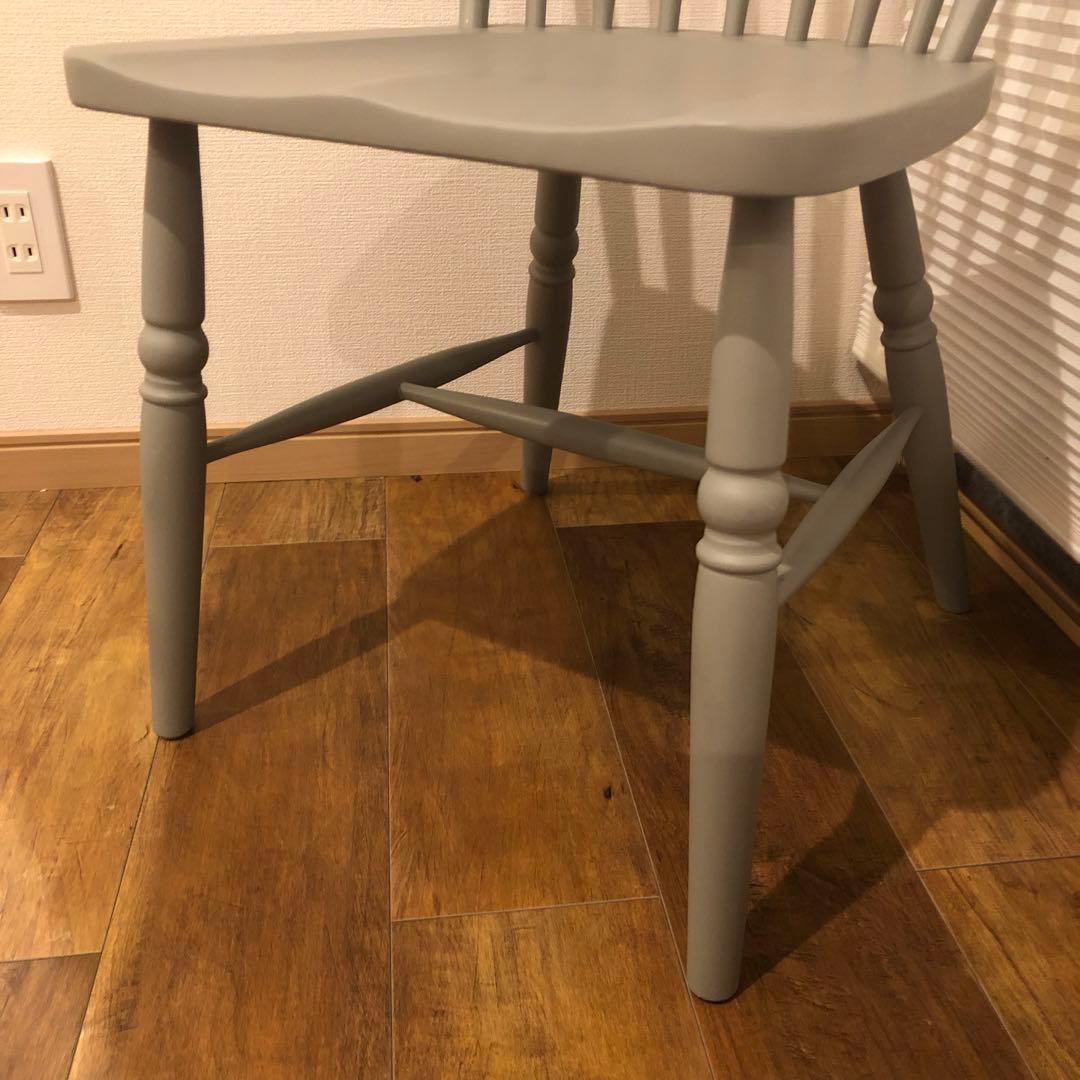 Francfranc アルパチェアセット木製ダイニングチェア グレー&ピンク2脚