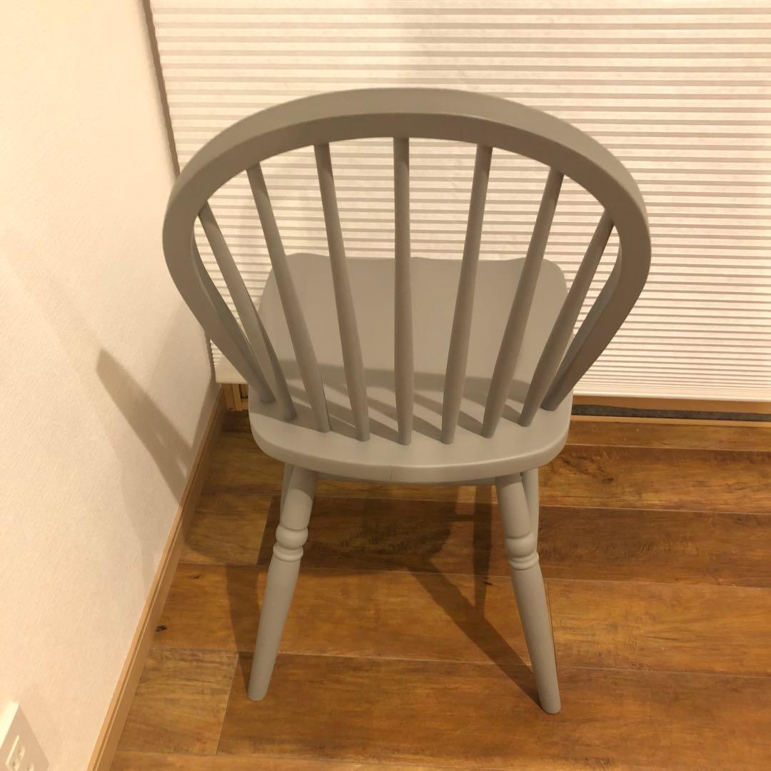 Francfranc アルパチェアセット木製ダイニングチェア グレー&ピンク2脚