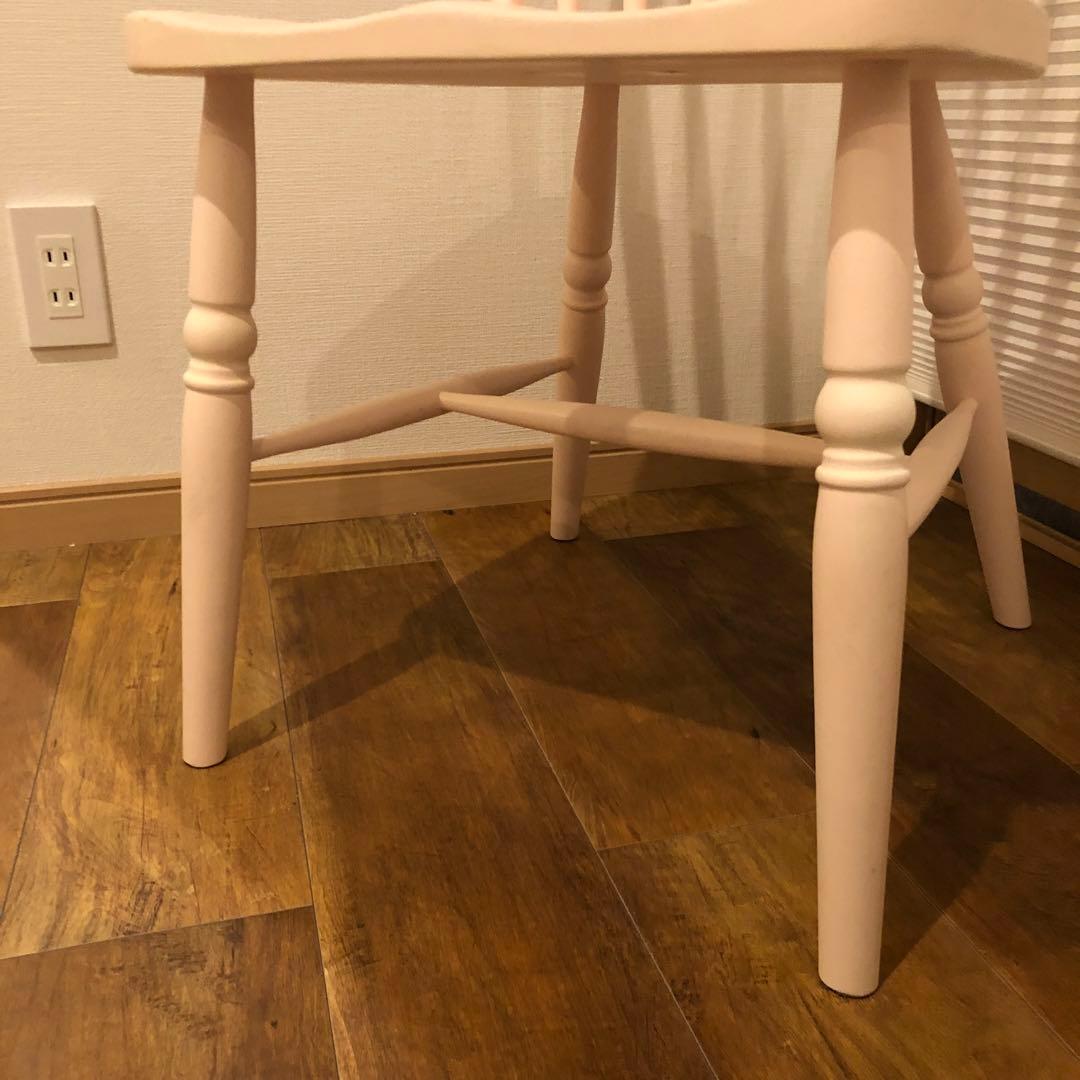 Francfranc アルパチェアセット木製ダイニングチェア グレー&ピンク2脚