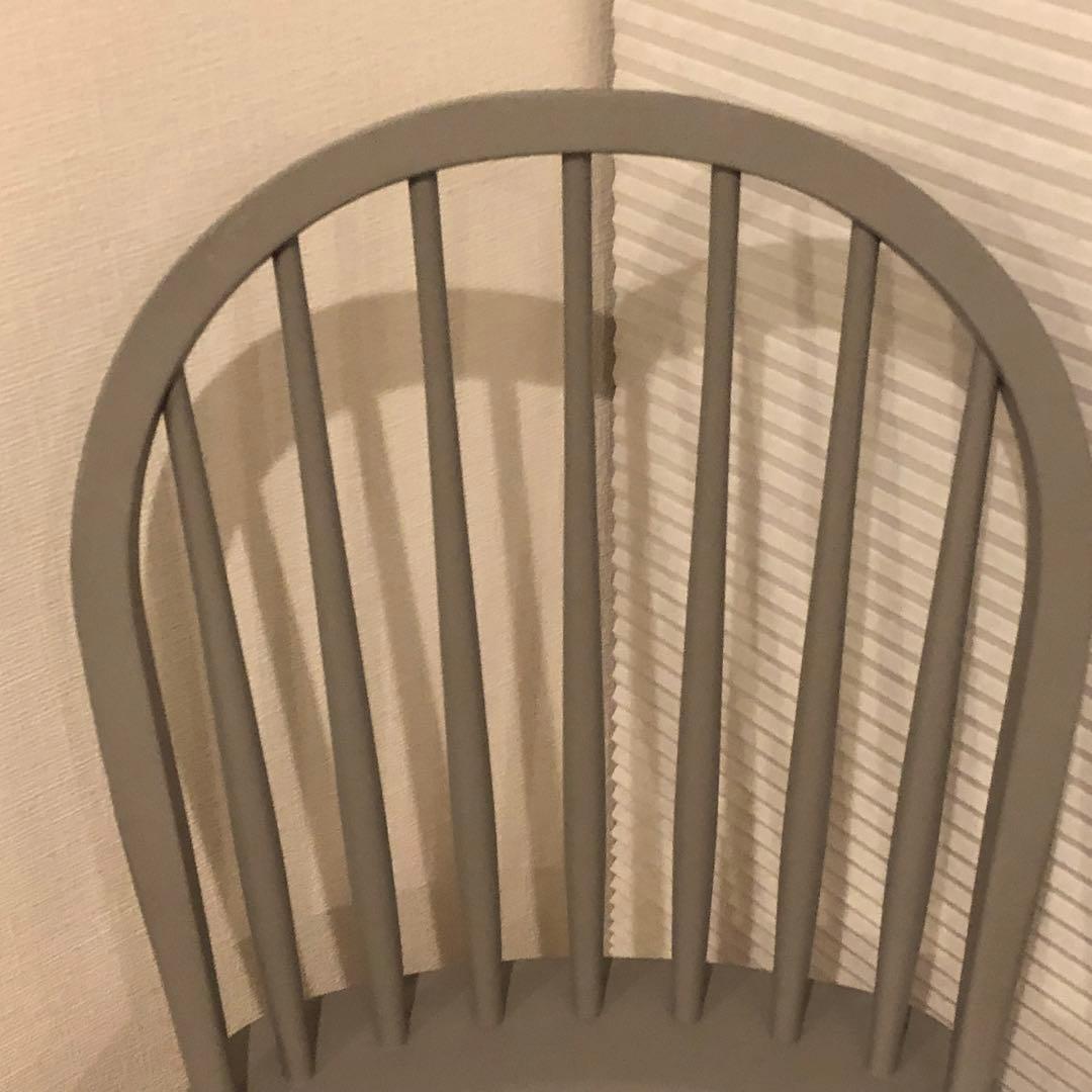 Francfranc アルパチェアセット木製ダイニングチェア グレー&ピンク2脚