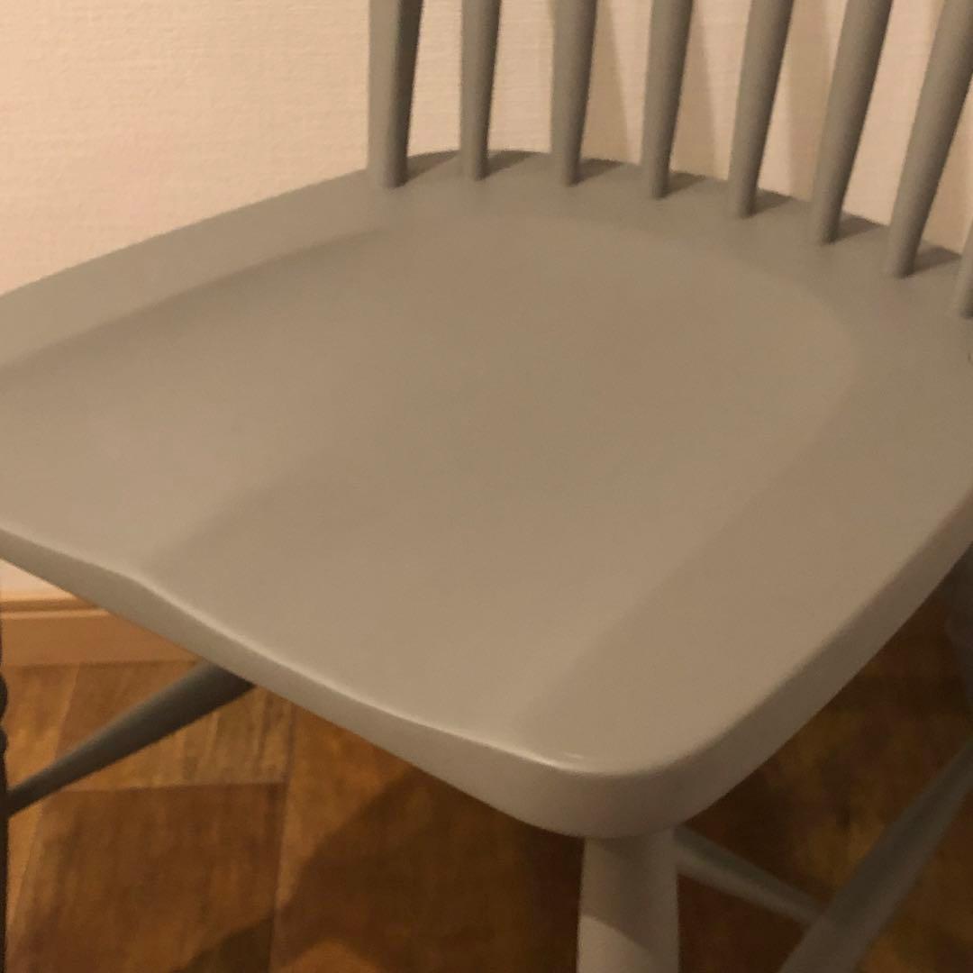 Francfranc アルパチェアセット木製ダイニングチェア グレー&ピンク2脚