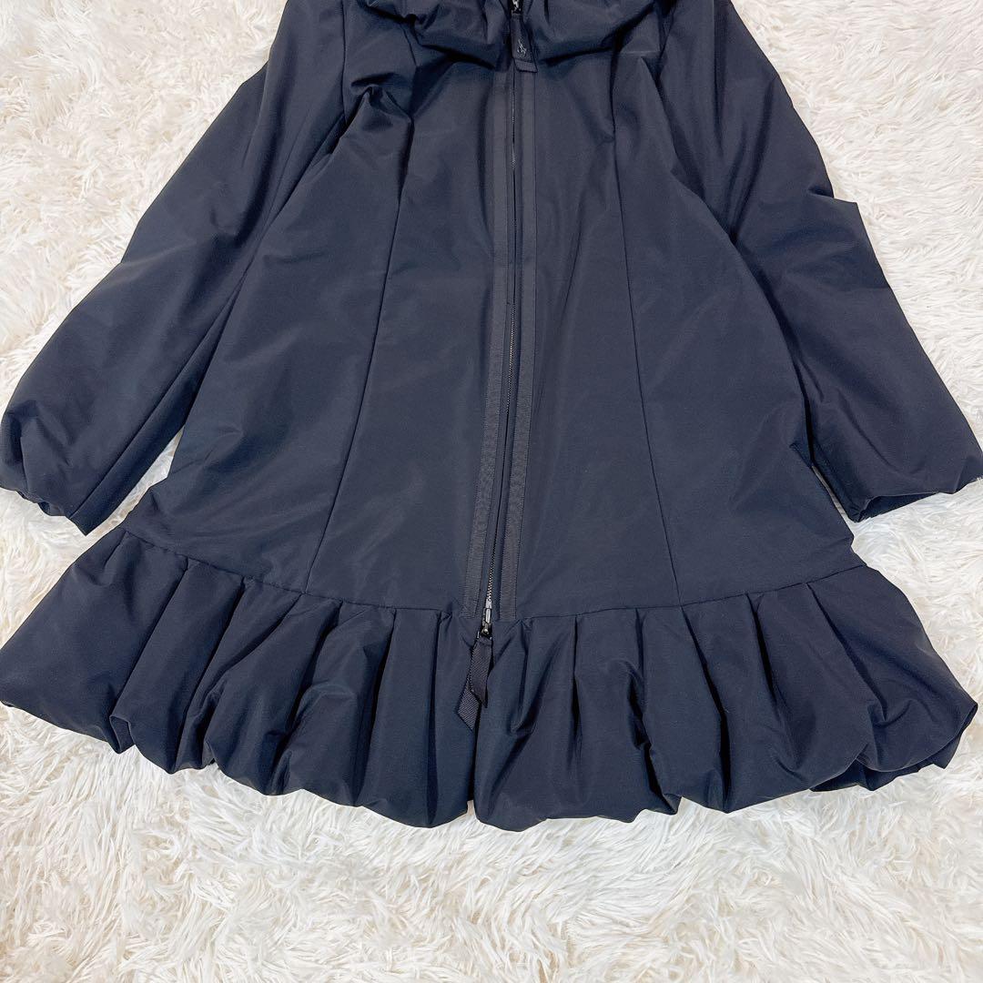 極美品　フォクシー　エレガントコート　ロングコート　フリル　フレア　38