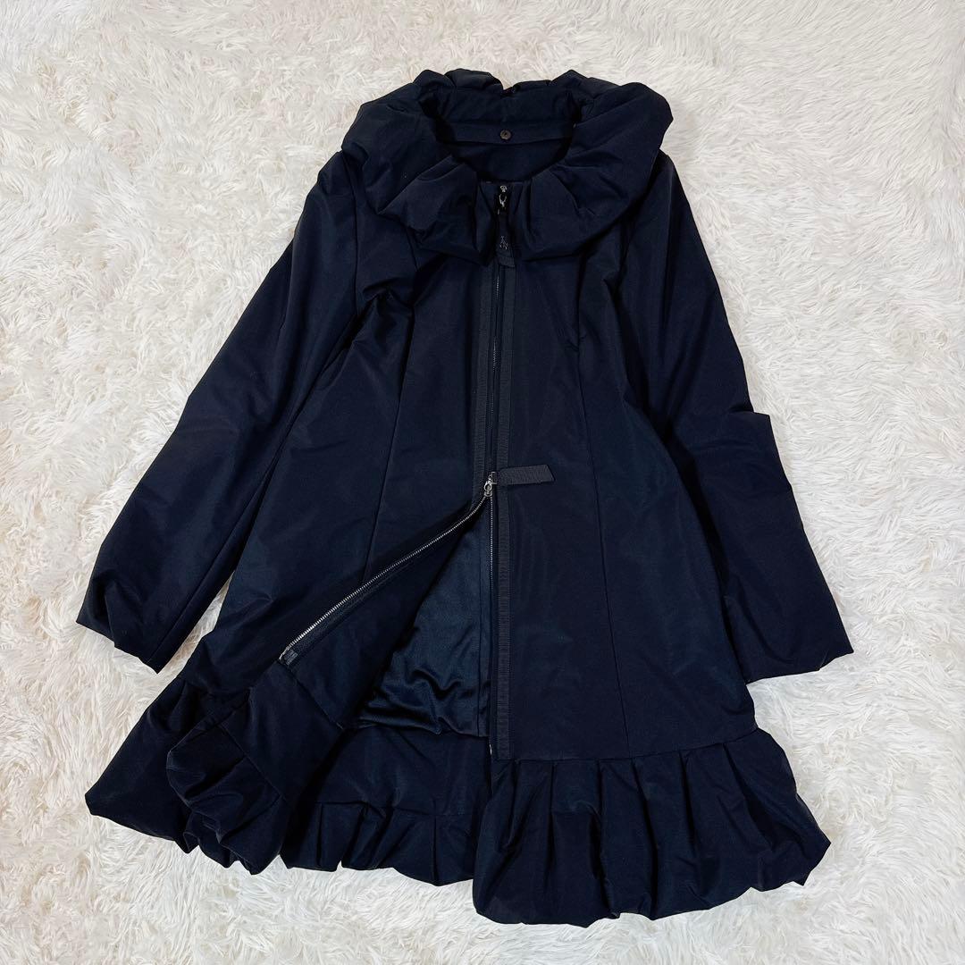 極美品　フォクシー　エレガントコート　ロングコート　フリル　フレア　38