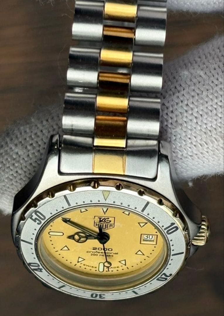 稼働 TAG HEUER 974.008 2000タグホイヤー イエロー