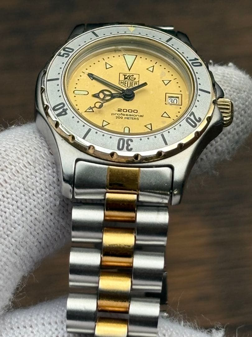 稼働 TAG HEUER 974.008 2000タグホイヤー イエロー