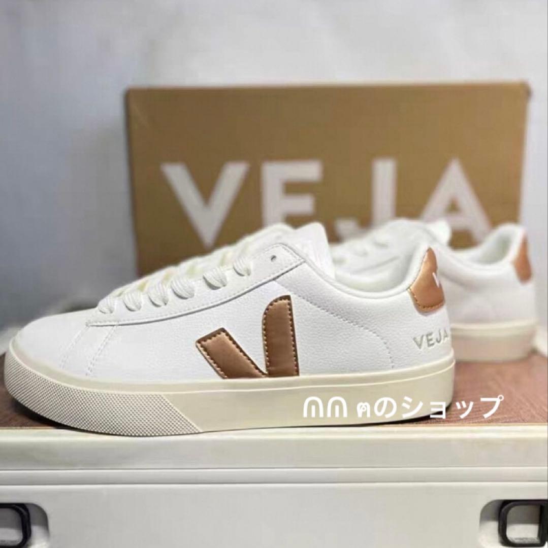 VEJA CAMPO スニーカー ゴールドxホワイト 38
