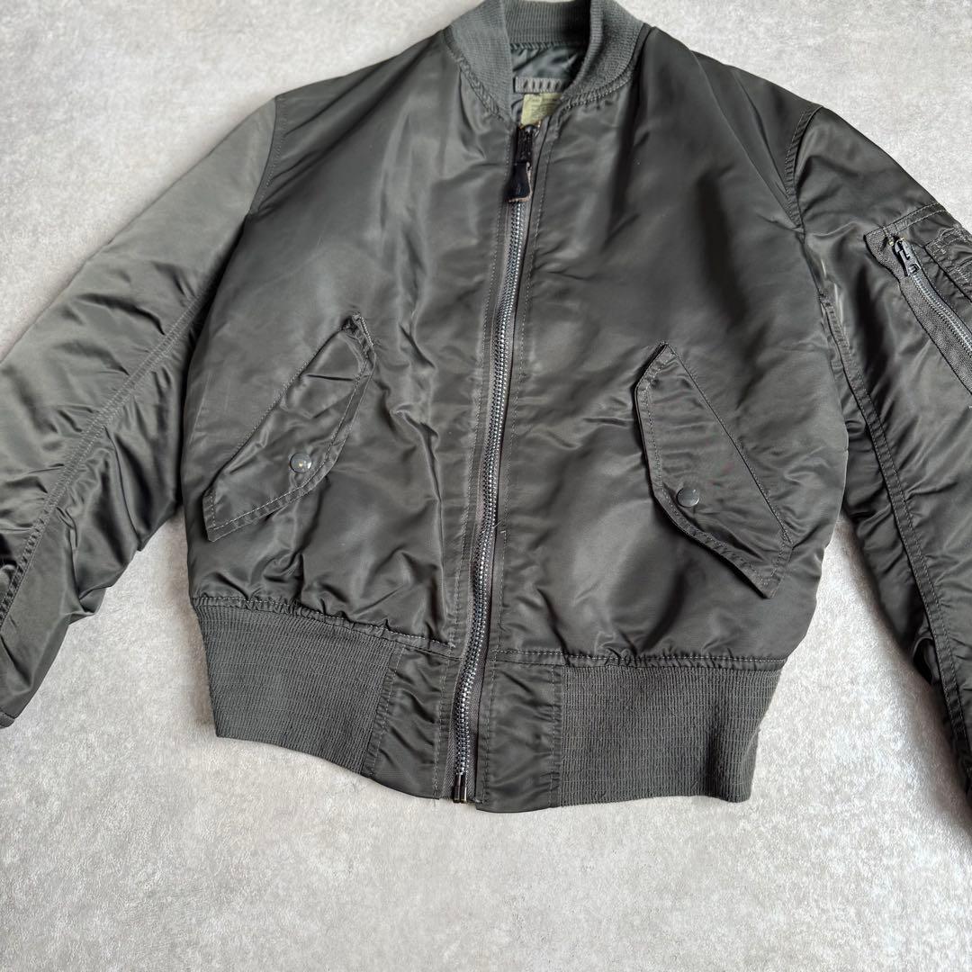 90s USA製 ALPHA \"GROUND CREW\" MA-1 MA1 XS